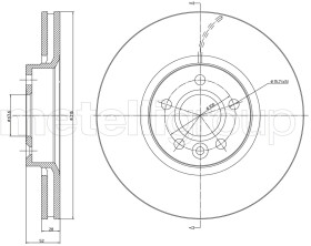 Тормозной диск Metelli 231181C
