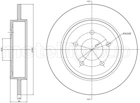 Тормозной диск Metelli 231643C