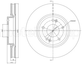 Тормозной диск Metelli 23-1162C