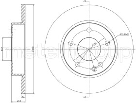 Тормозной диск Metelli 230470C