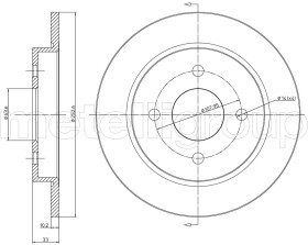 Тормозной диск Metelli 230542C