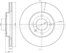 Тормозной диск Metelli 230230C