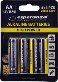 Батарейка ESPERANZA EZB103 AA (пальчиковая) 1,5 V 8 шт