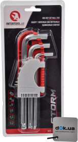 Набір ключів шестигранних Intertool ht1813 1,5-10 мм 9 шт