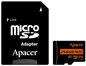 Карта памяти Apacer R100 microSDXC 256 ГБ с SD-адаптером