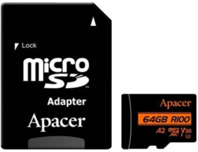Карта памяти Apacer R100 microSDXC 64 ГБ с SD-адаптером