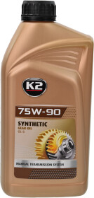 Трансмісійна олива K2 Gear Oil GL-4 GL-5 MT-1 75W-90 синтетична