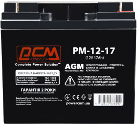 Акумулятор для ДБЖ Powercom PM-12-17 12 V 17 Аг