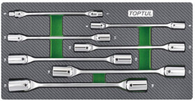 Набор ключей накидных Toptul GEA0703 6x7-18x19 мм с шарниром 7 шт