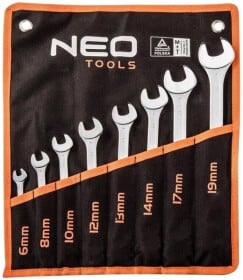 Набір ключів ріжково-накидних Neo Tools 09-751 6-19 мм 8 шт