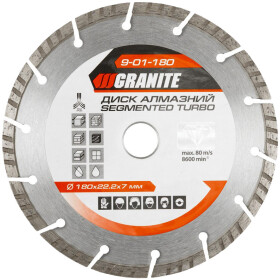 Круг відрізний Granite 9-01-180 180 мм