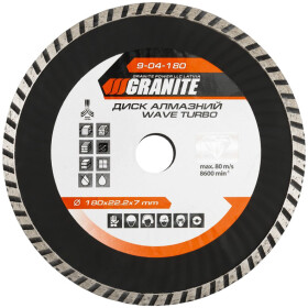 Круг відрізний Granite 9-04-180 180 мм