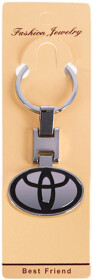 Брелок Vitol с логотипом Toyota серый + чёрный TYCN