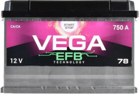 Аккумулятор VEGA 6 CT-78-R EFB Technology v78075013