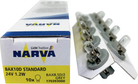 Автолампа Narva Standard BAX BAX8,5d/2 1,2 W прозора 170393000