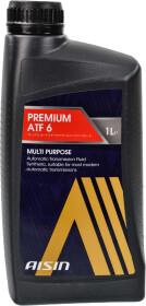 Трансмиссионное масло Aisin Premium ATF 6 синтетическое