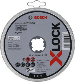 Круг відрізний Bosch X-Lock Standard for Inox 2608619267 125 мм