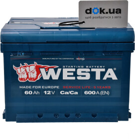 Аккумулятор Westa 6 CT-60-L Premium WPR601