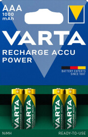 Аккумуляторная батарейка Varta Recharge Accu 5703301404 1000 mAh 4 шт