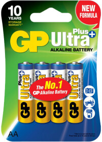 Батарейка GP Ultra Plus Alkaline 15AUP-U4 AA (пальчиковая) 1,5 V 4 шт
