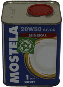 Моторна олива Mostela Mineral 20W-50 мінеральна