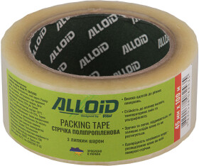 Скотч Alloid PT-3845090 на поліпропіленовій основі 45 мм х 100 м