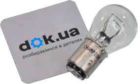 Автолампа Champion P21/5W BAY15d 5 W 21 W прозора cbm32s
