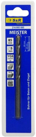 Свердло S&R спіральне по цеглі та бетону Meister 216005085 5 мм