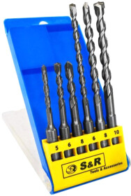 Набор буров S&R Meister 210240006 спиральных по бетону 5-10 мм 6 шт.