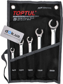 Набор ключей разрезных Toptul GPAQ0502 8x10-22x24 мм 5 шт