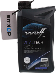 Моторна олива Wolf Vitaltech Gas 5W-40 синтетична
