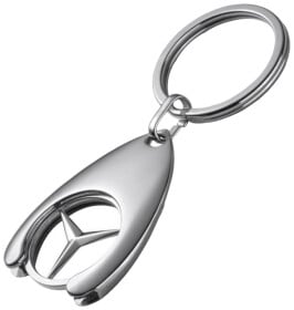 Брелок Mercedes-Benz с логотипом серый B66956285
