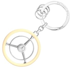 Брелок Mercedes-Benz с логотипом белый B66041473