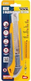 Нож канцелярский MasterTool 17-0111 сегментированное лезвие
