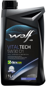 Моторна олива Wolf Vitaltech D1 5W-30 синтетична