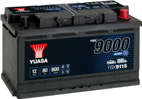 Аккумулятор Yuasa 6 CT-80-R AGM Start Stop YBX9115