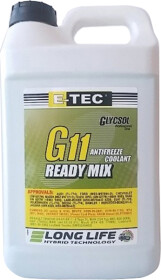 Готовий антифриз E-TEC Glycsol G11 зелений -38 °C