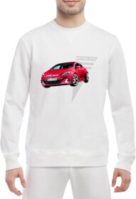 Світшот чоловічий Globuspioner Opel Astra GTC принт спереду класичний рукав білий