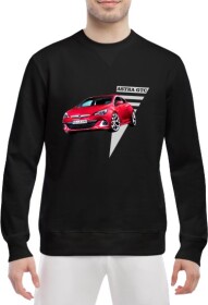 Свитшот мужской Globuspioner Opel Astra GTC спереди класический рукав чёрный
