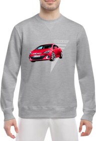 Світшот чоловічий Globuspioner Opel Astra GTC принт спереду класичний рукав сірий