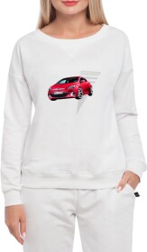 Свитшот женский Globuspioner Opel Astra GTC спереди спущенный рукав белый