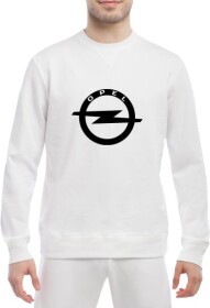 Свитшот мужской Globuspioner Opel Big Logo v2 спереди класический рукав белый