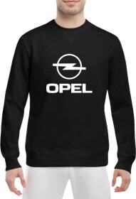 Свитшот мужской Globuspioner Opel Big Logo v3 спереди класический рукав чёрный