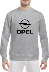 Свитшот мужской Globuspioner Opel Big Logo v3 спереди класический рукав серый