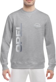 Свитшот мужской Globuspioner Opel Vertical Logo спереди класический рукав серый