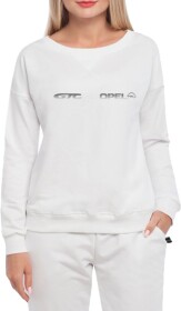 Свитшот женский Globuspioner Opel GTC спереди спущенный рукав белый