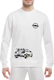 Свитшот мужской Globuspioner Opel 100 спереди класический рукав белый