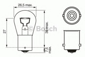 Автолампа Bosch Pure Light R2 BA15s 18 W 1987302214