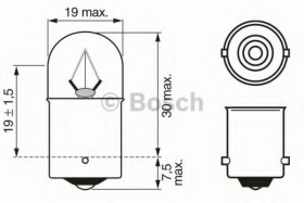 Автолампа Bosch R10W BA15s 10 W 1987302506
