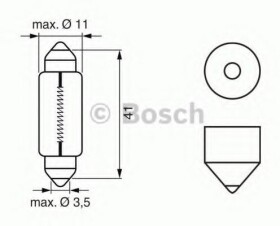 Автолампа Bosch Pure Light C10W SV8,5-8 10 W прозора 1987302612